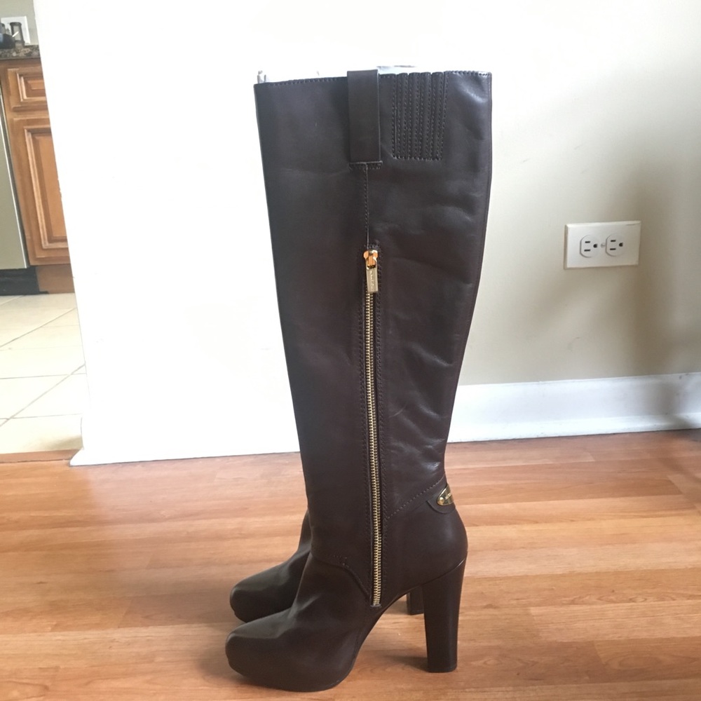 Michael Kors Brown Leather Boots - Picture 4 of 6
